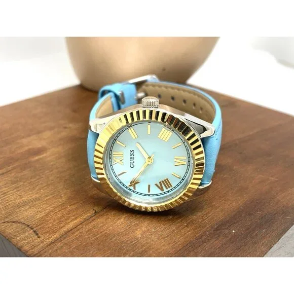 Guess Women\'s Watch GW0687L4 Mini Luna Quartz Blue Dial Leather Strap 30mm Guess Women main image 3